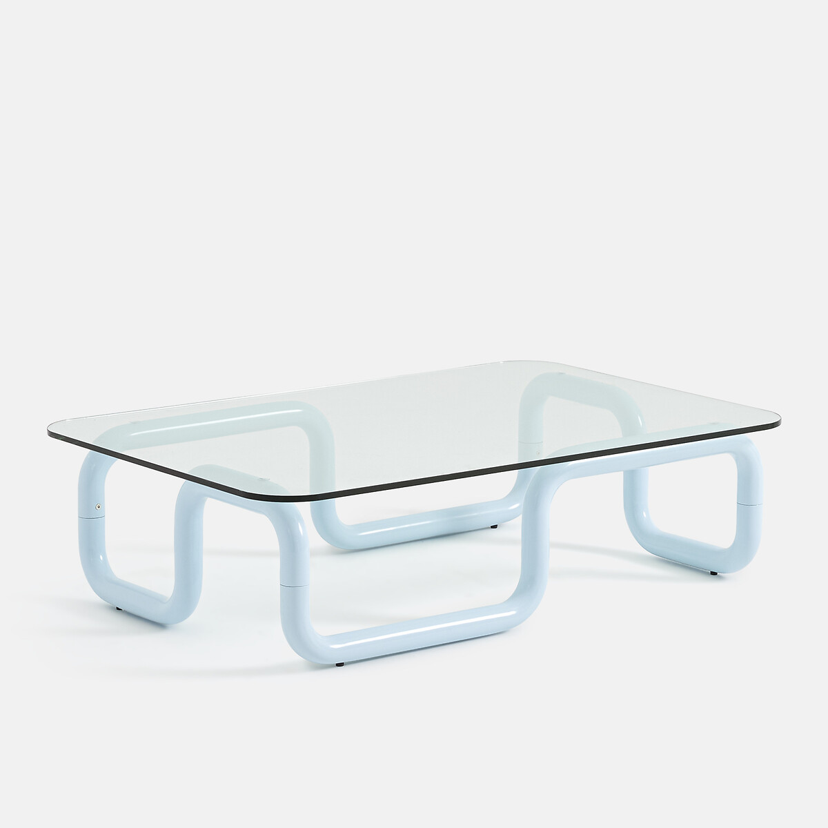 Table basse en verre et en métal acier, TOLORA bleu, LA REDOUTE INTERIEURS
