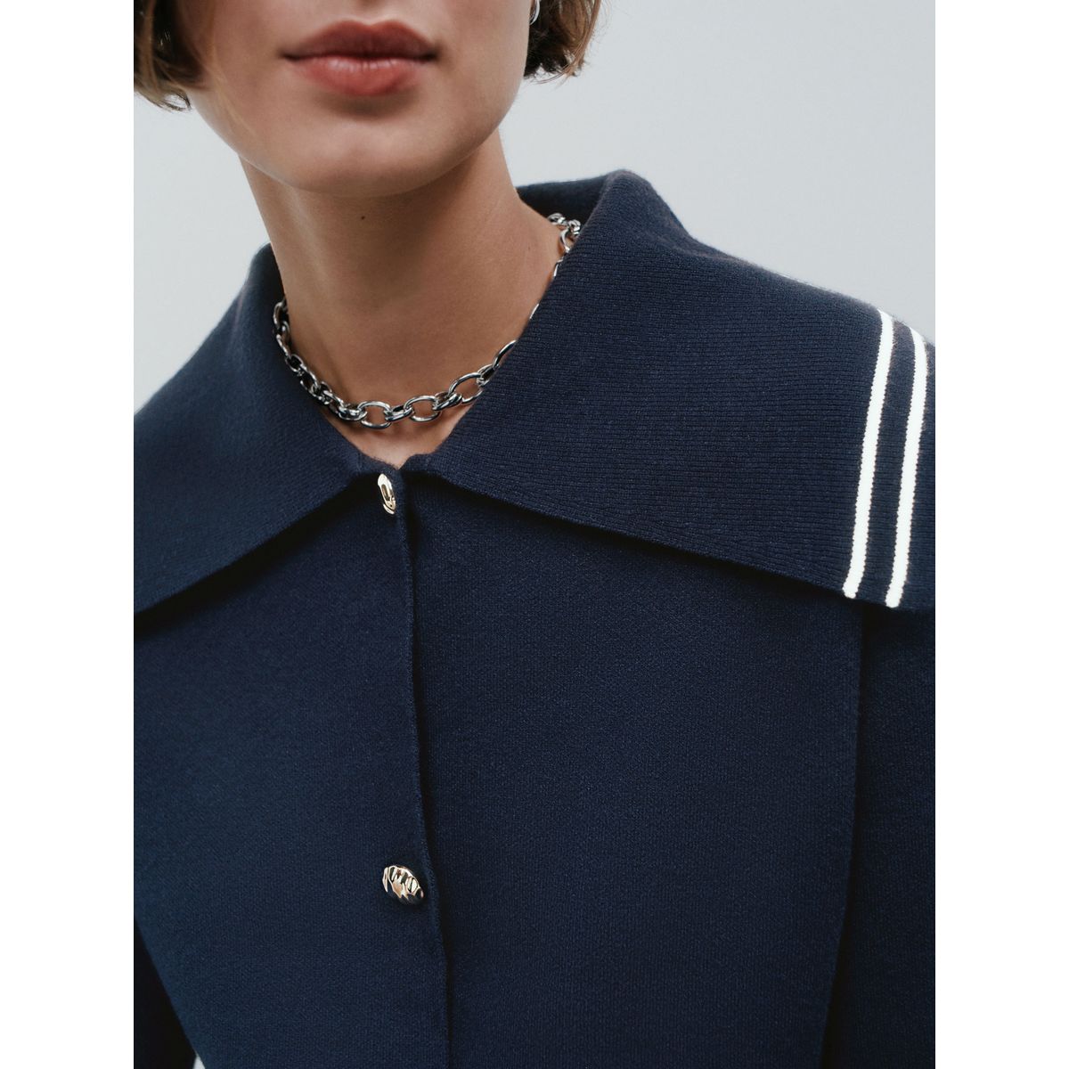 Cardigan à col marin bleu marine, NEXT