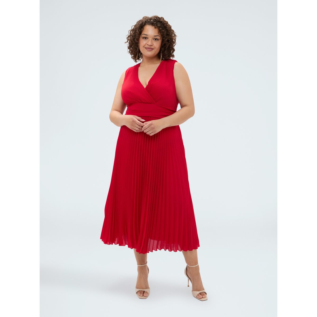 Robe Dream plissée rouge, FIORELLA RUBINO