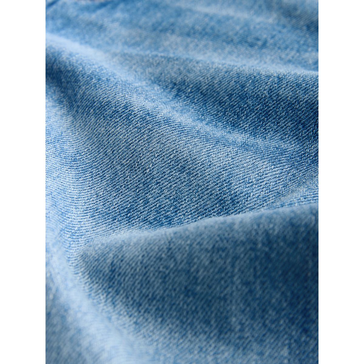 Jean ample à coutures torsadées bleu moyen à clous argentés, NEXT