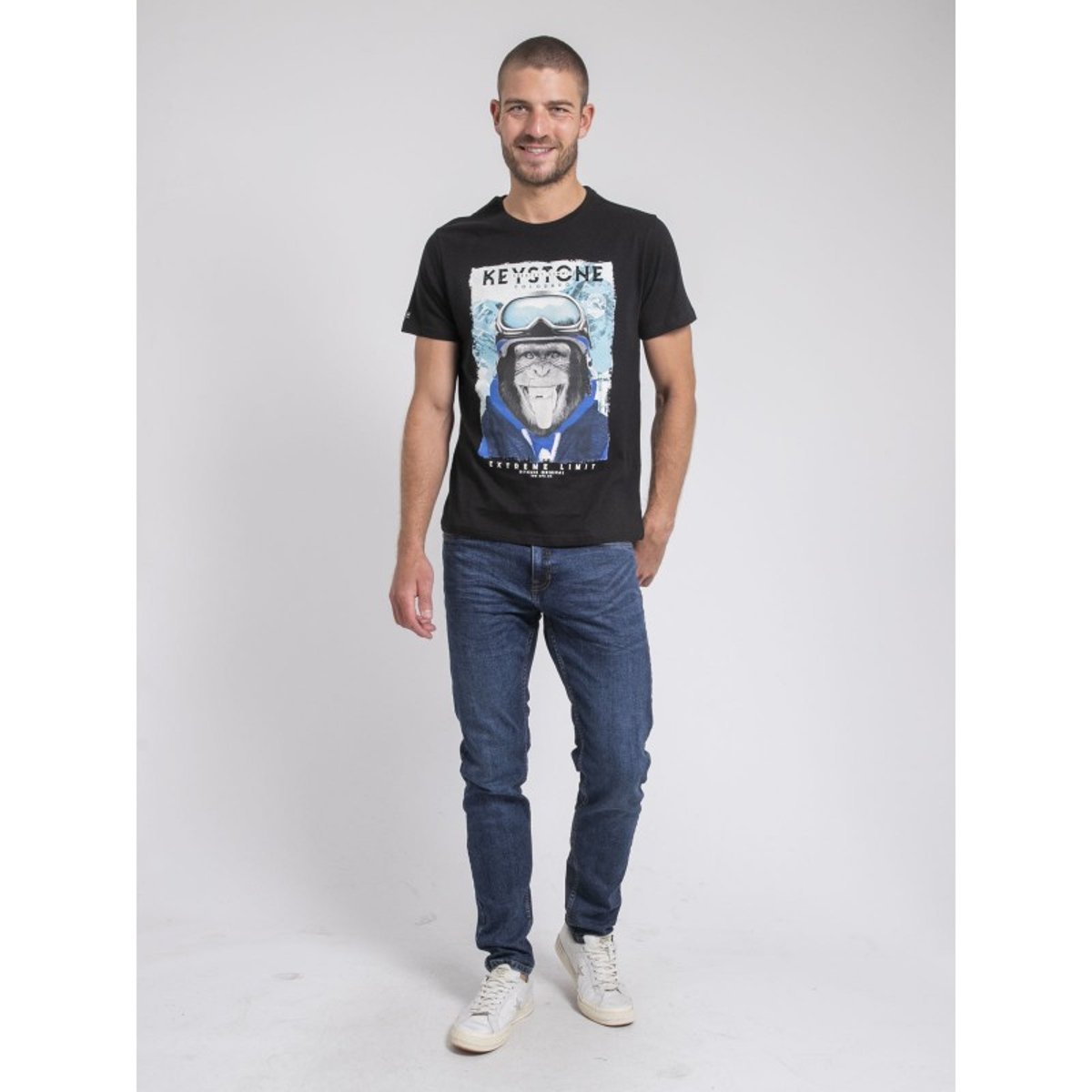 T-shirt Col Rond Pur Coton Jacoski noir, RITCHIE