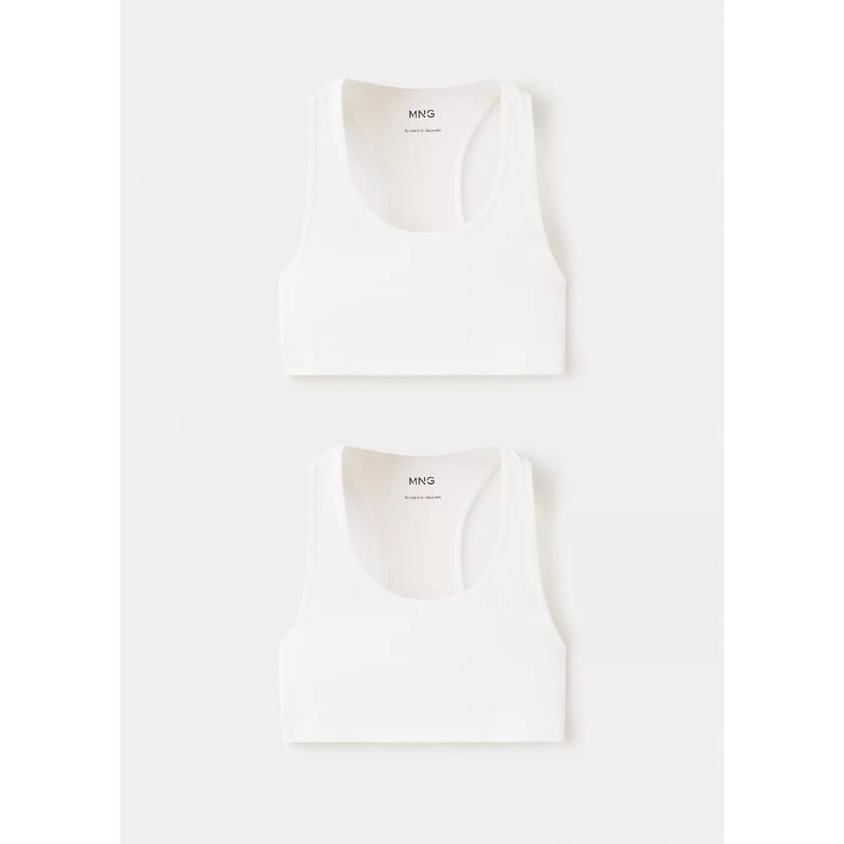 Lot 2 tops blanc cassé, MANGO KIDS