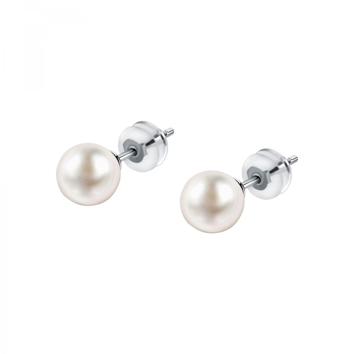 Boucles d'oreilles en or blanc 375 B-CLASSIC argent, BLUESPIRIT