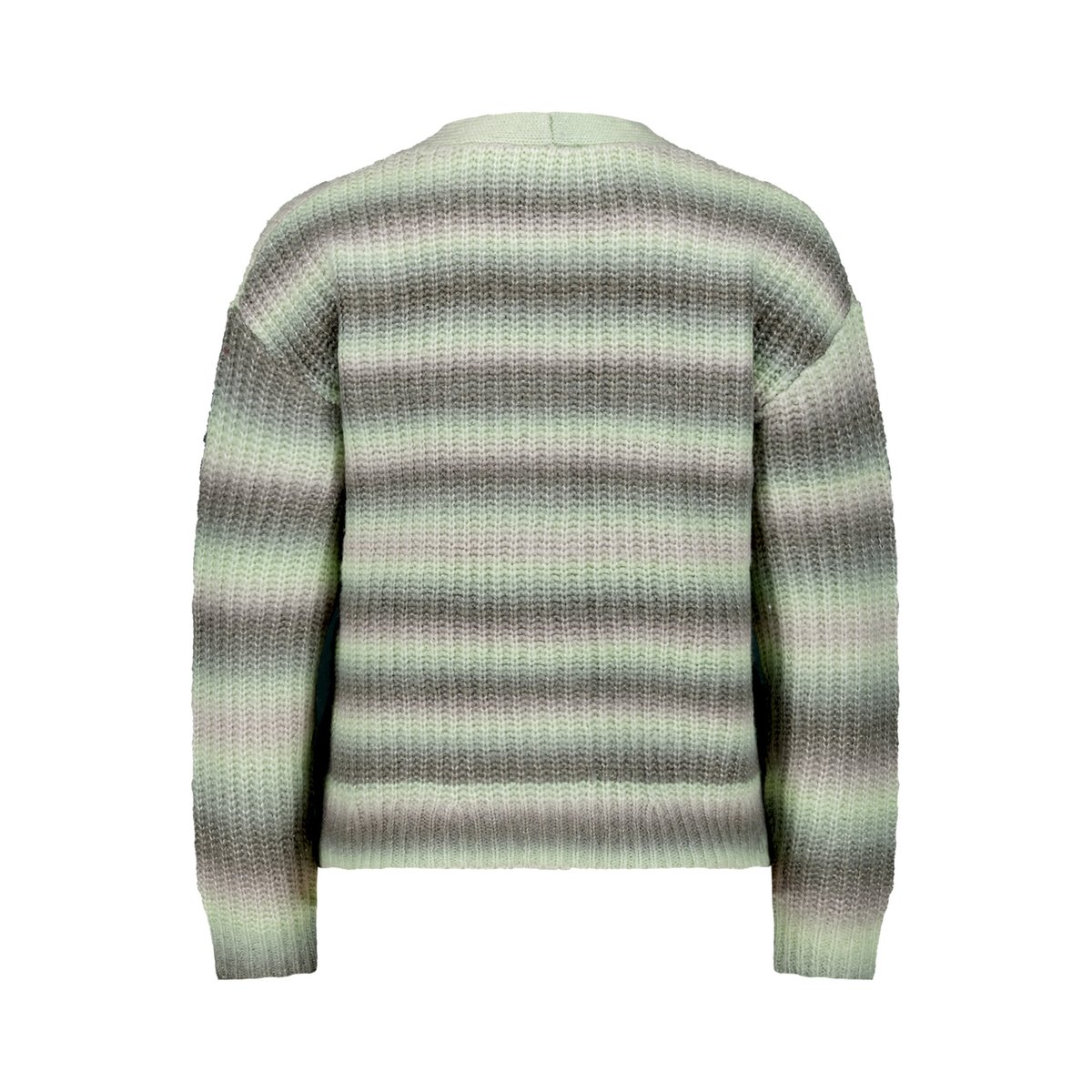 Cardigan en maille à encolure en v khaki/cream, CARTOON