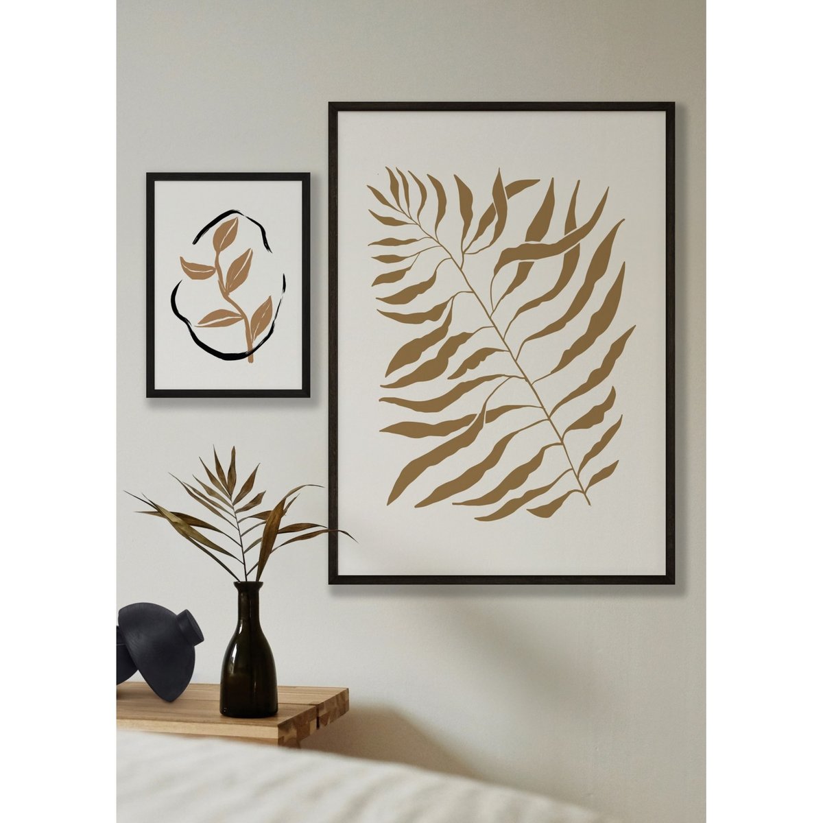 Affiche Abstract feuille 3 blanc, L'AFFICHERIE