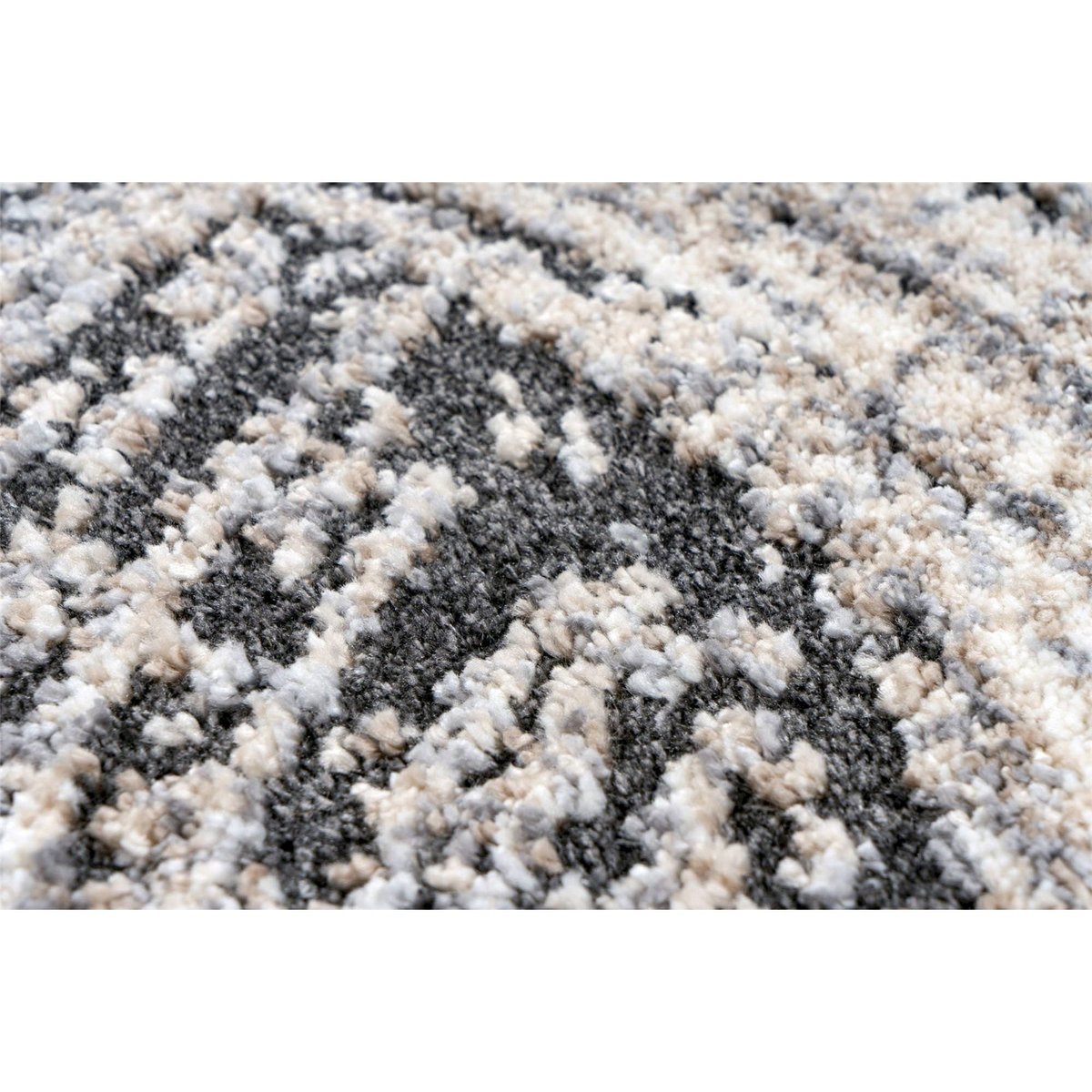 Tapis à motif marbré, Poil court, Dos jute gris clair effet marbré beige noir, ARTE ESPINA