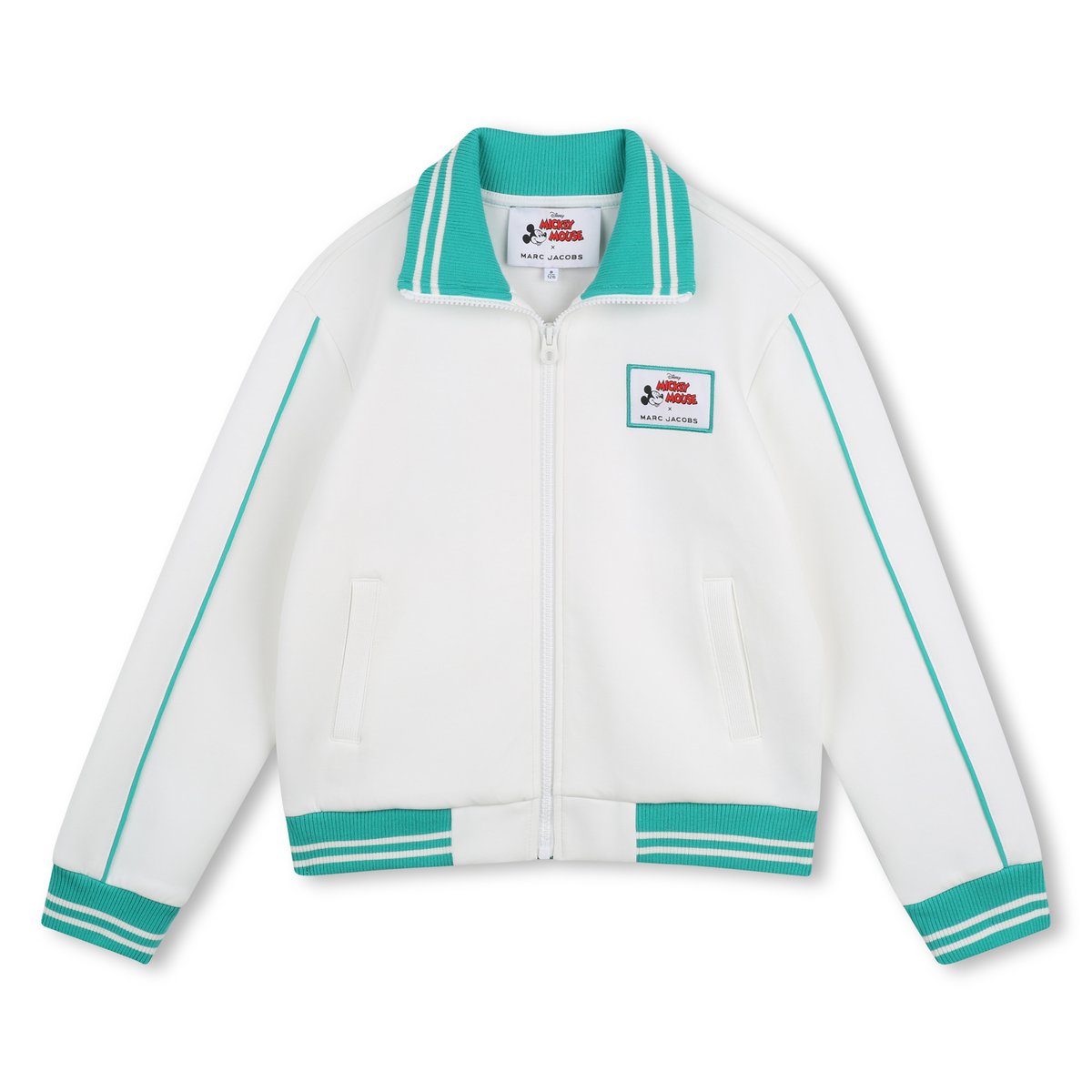 Sweat zippé à capuche ivoire pastel, MARC JACOBS
