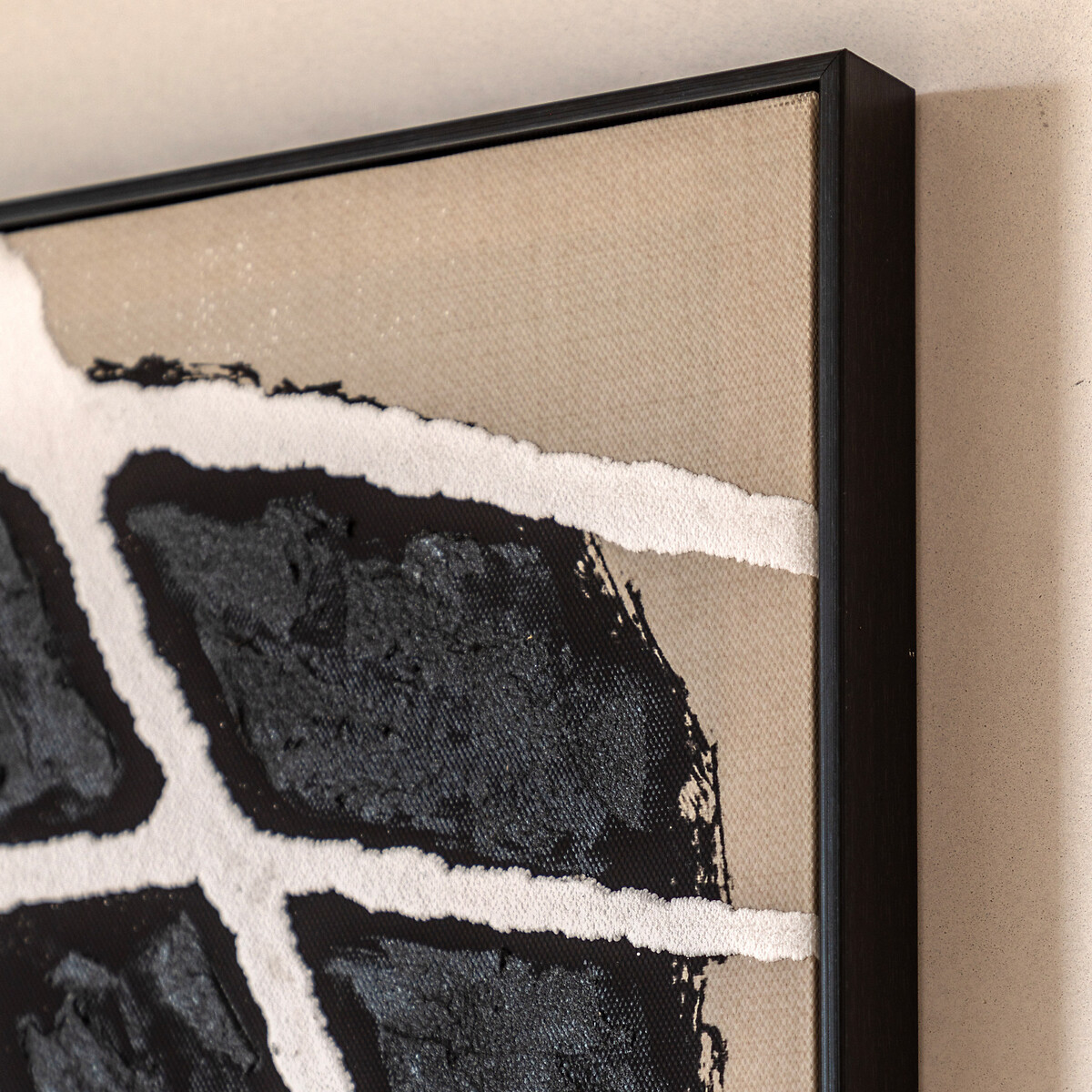 Set of 2 60x60cm Capture Framed Canvas black, ÉDITÉ