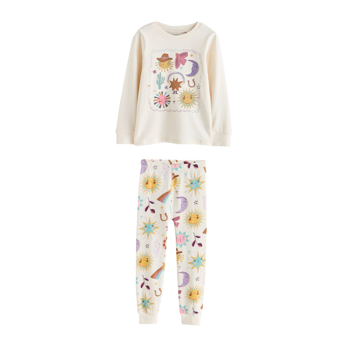 Pyjama douillet, lot de 3 imprimé western rose/jaune, NEXT