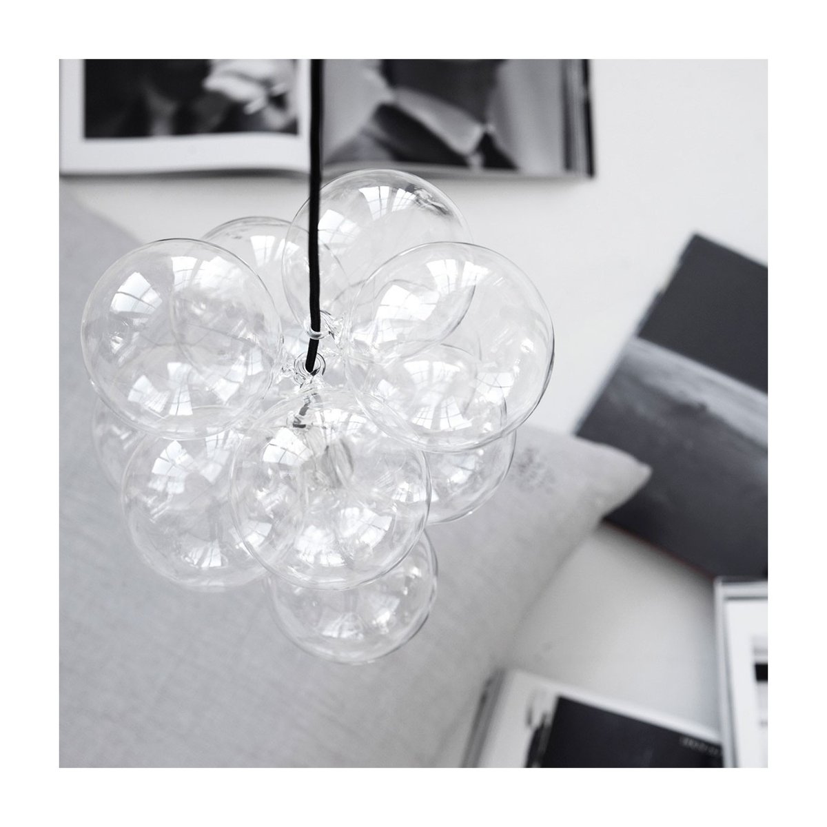 Lampe Suspension DIY transparent et douille argentée, HOUSE DOCTOR