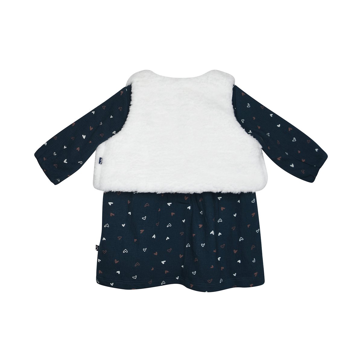 Robe gilet s/s manches sibylle maille bebe bleu, SUCRE D'ORGE