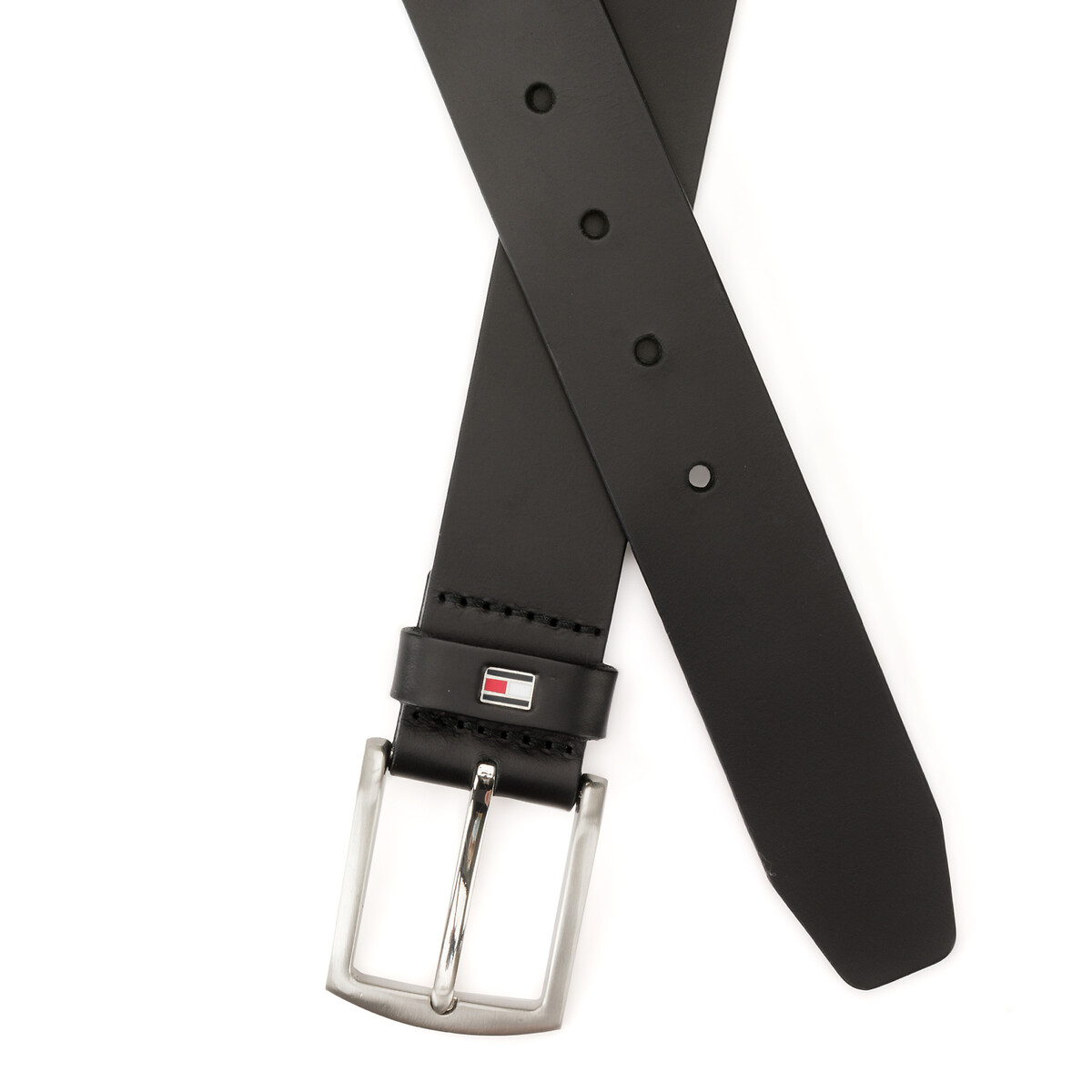 Ceinture cuir New Denton noir, TOMMY HILFIGER