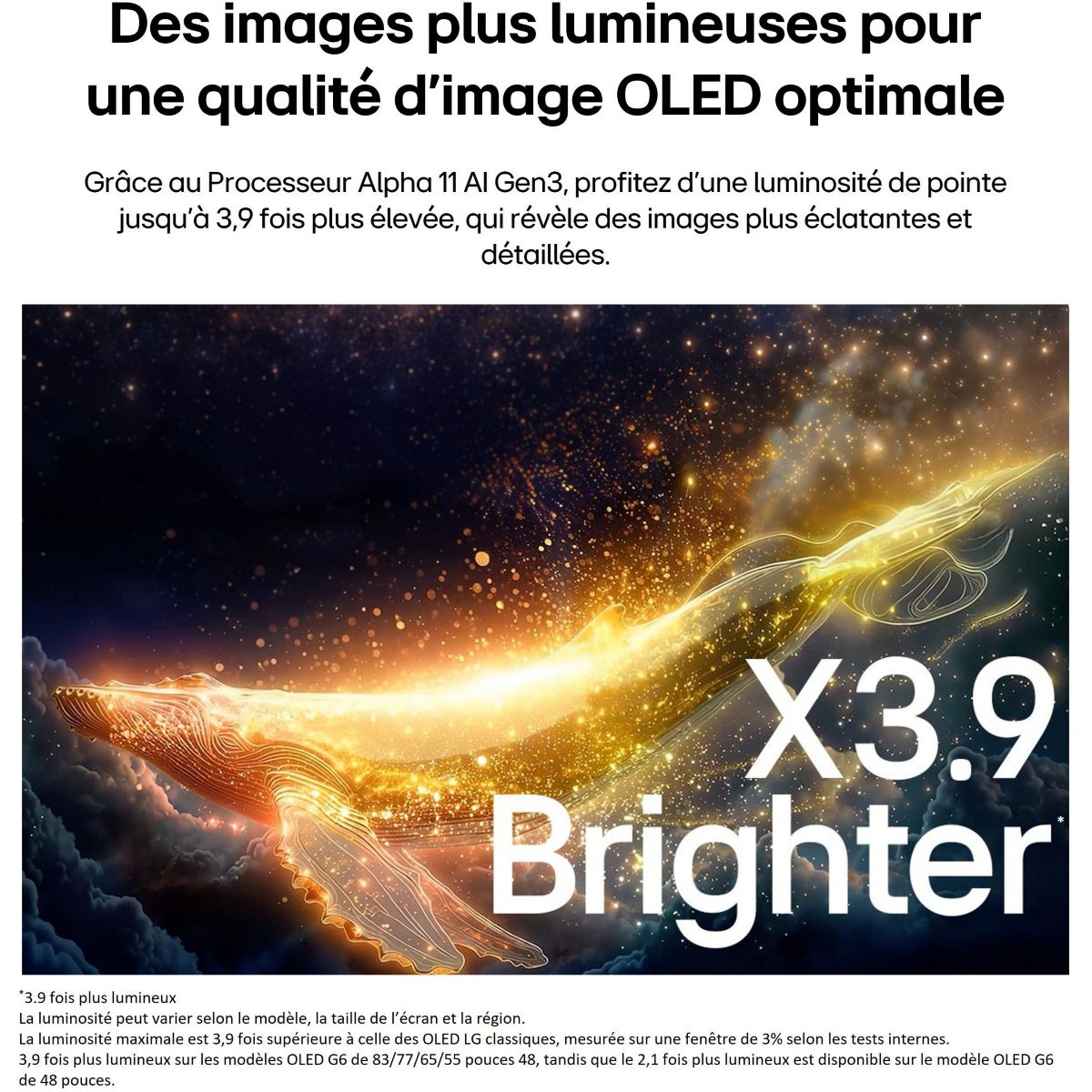 TV OLED 77G6 (2026) 77" (195 cm) couleur unique, LG
