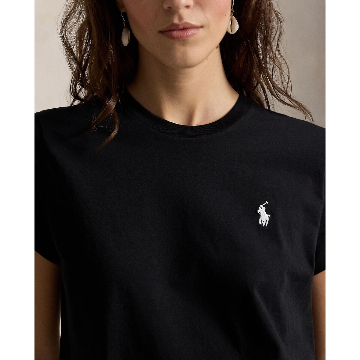 T-shirt à col rond, à manches courtes noir, POLO RALPH LAUREN