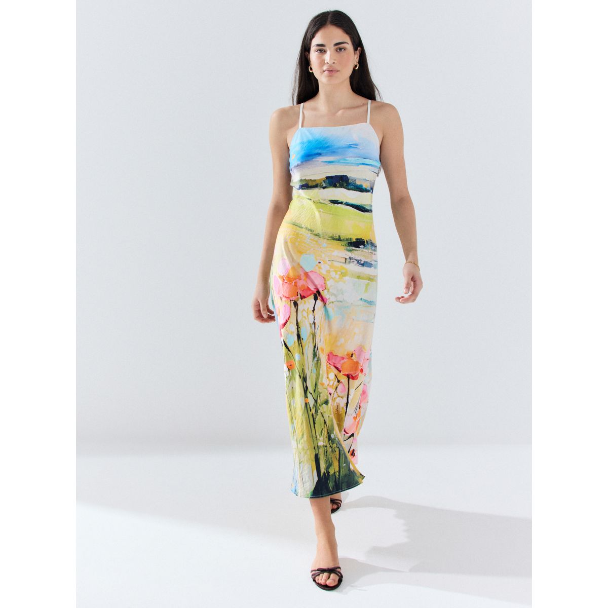Robe nuisette mi-longue imprimé prairie, NEXT