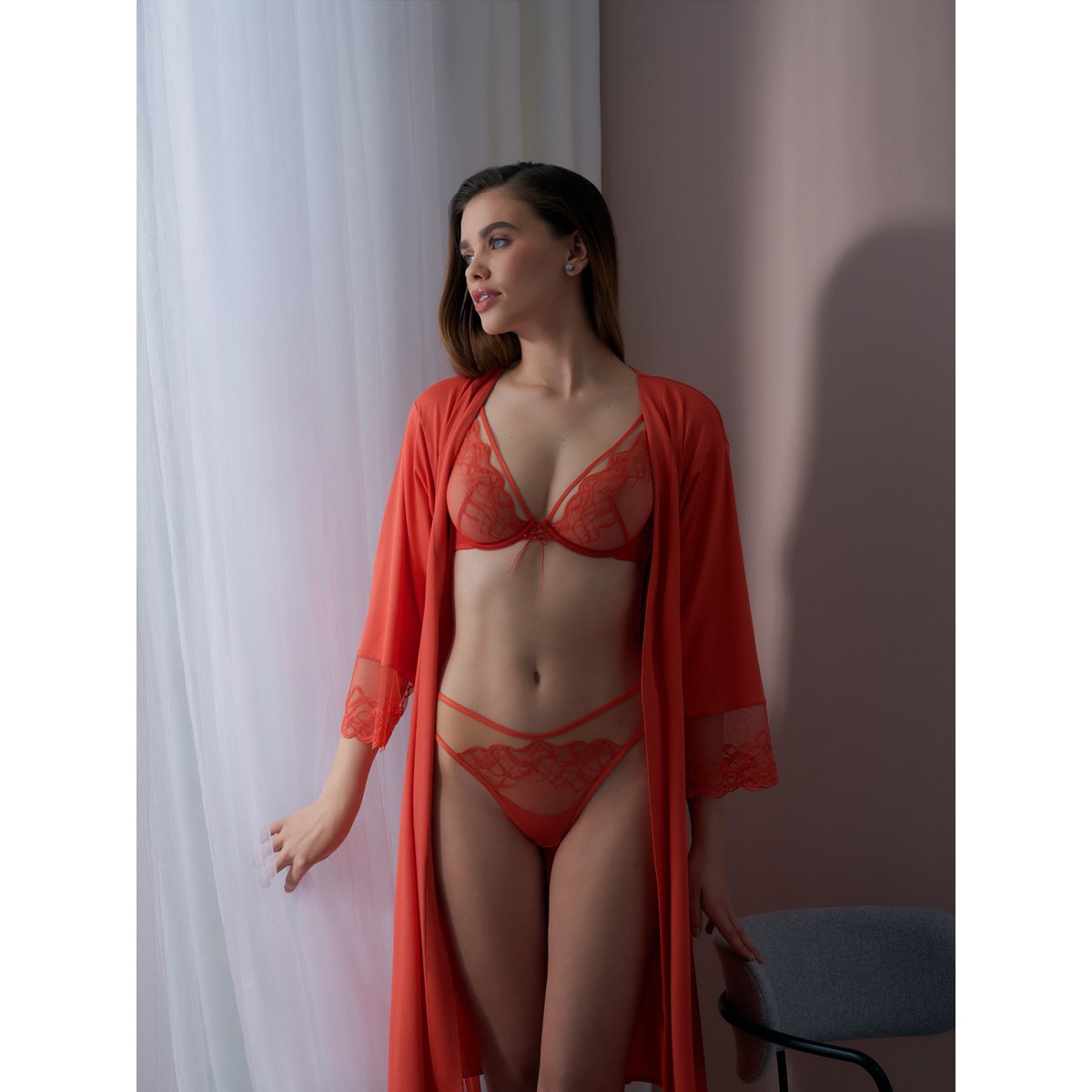 Soutien-gorge armaturé Dione rouge, LISCA