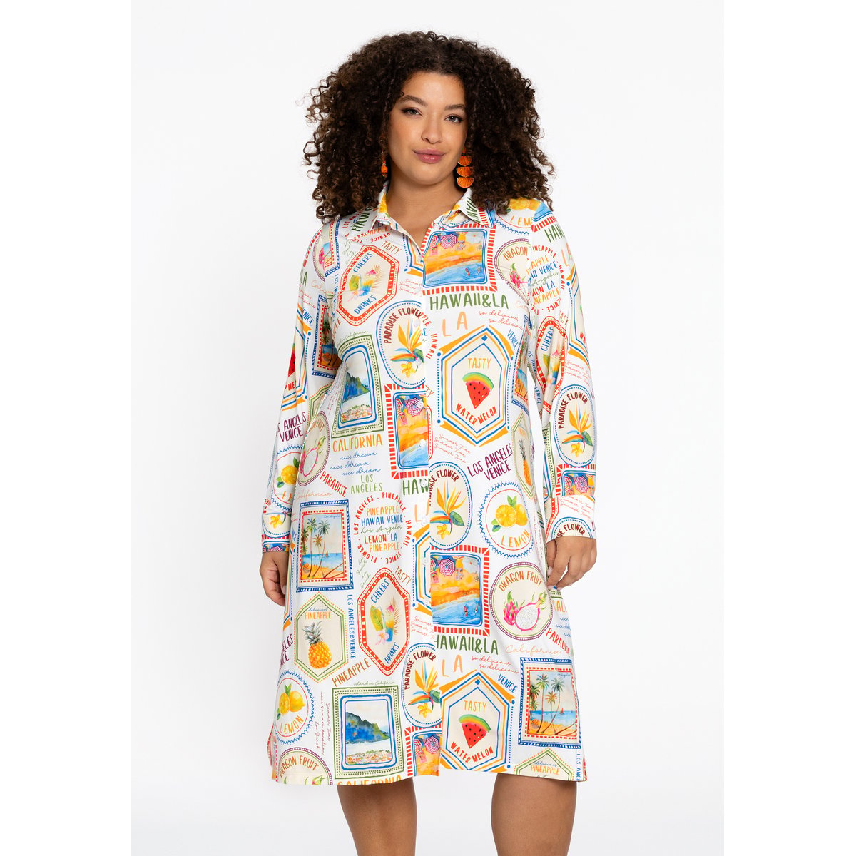 Chemise imprimé / imprimée écru, YOEK