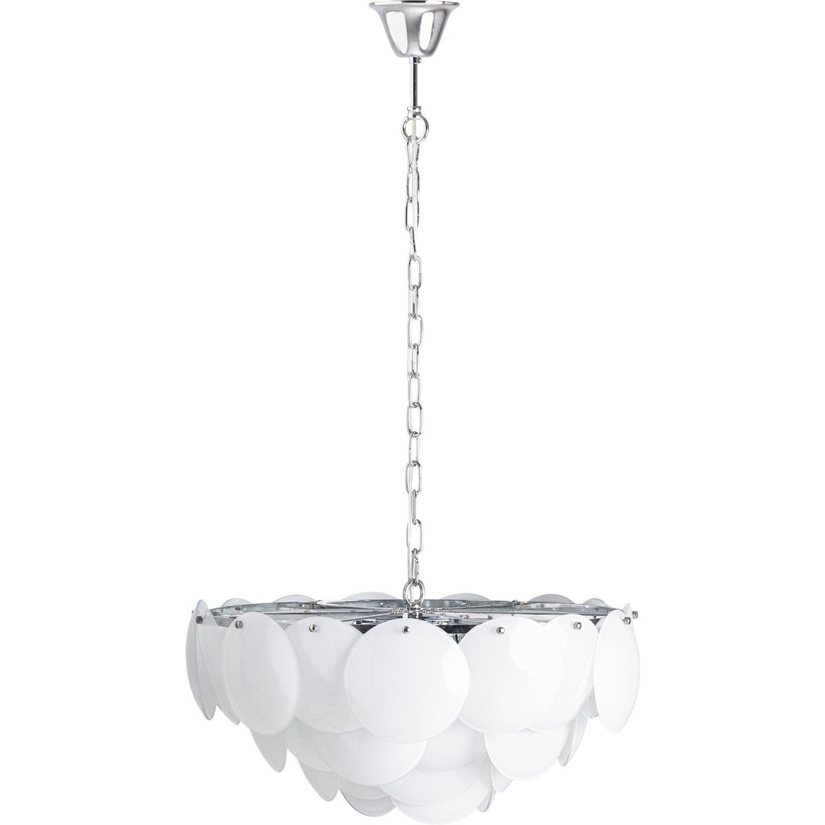 Lustre art déco en cristal, Finition sablée blanc cristal finition sablée, RECOLLECTION