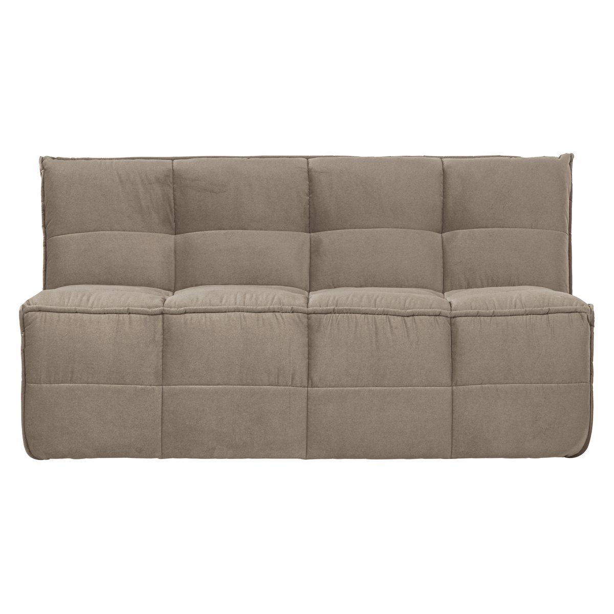 Banc de salle à manger avec dossier en velours CLUSTER taupe, VTWONEN