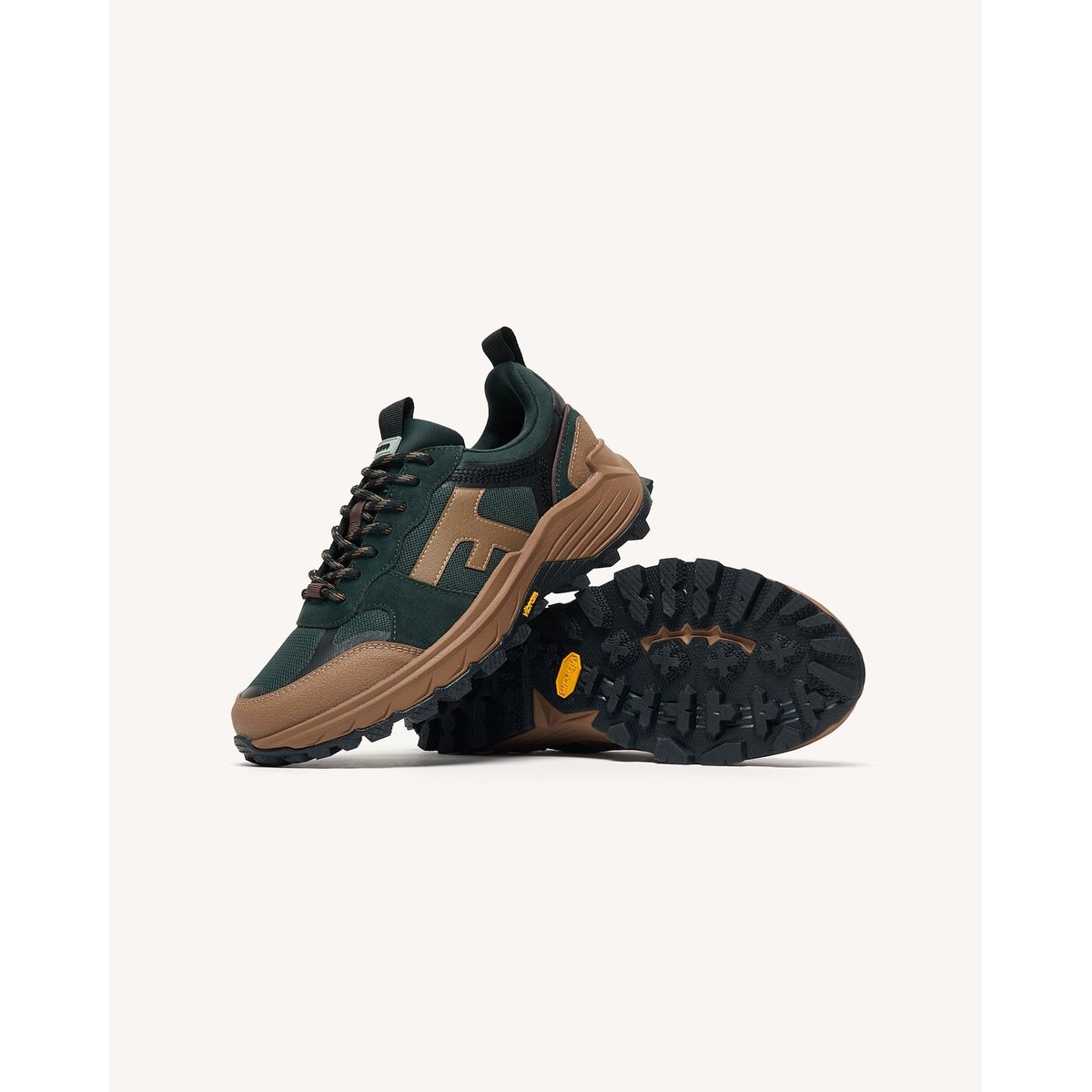 Baskets running vert foncé, FAGUO