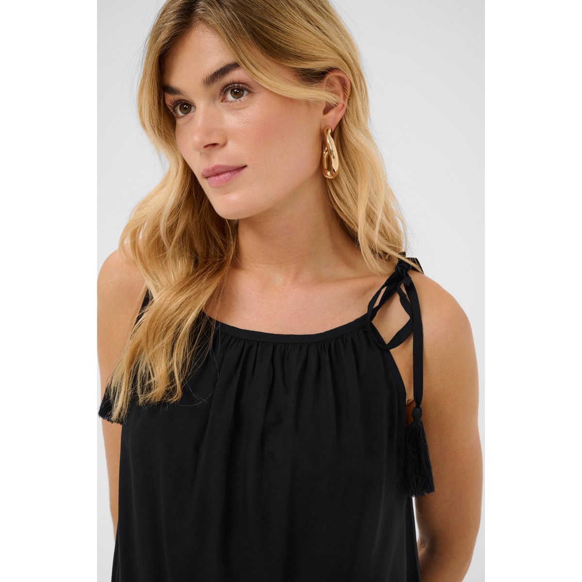 Blouse sans manches noir pitch black, CREAM