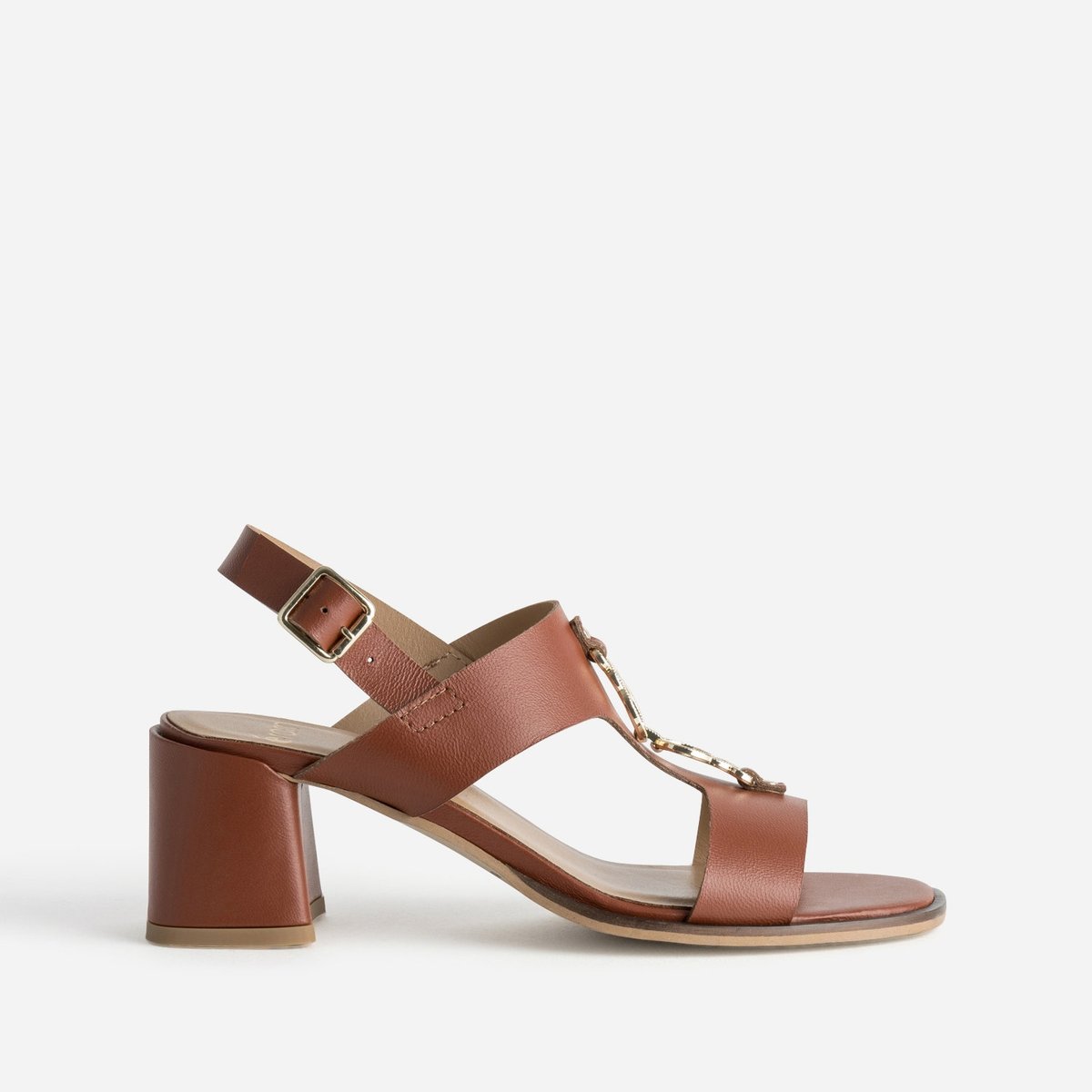 Sandale À Talon en cuir GARANCIA cognac, ERAM
