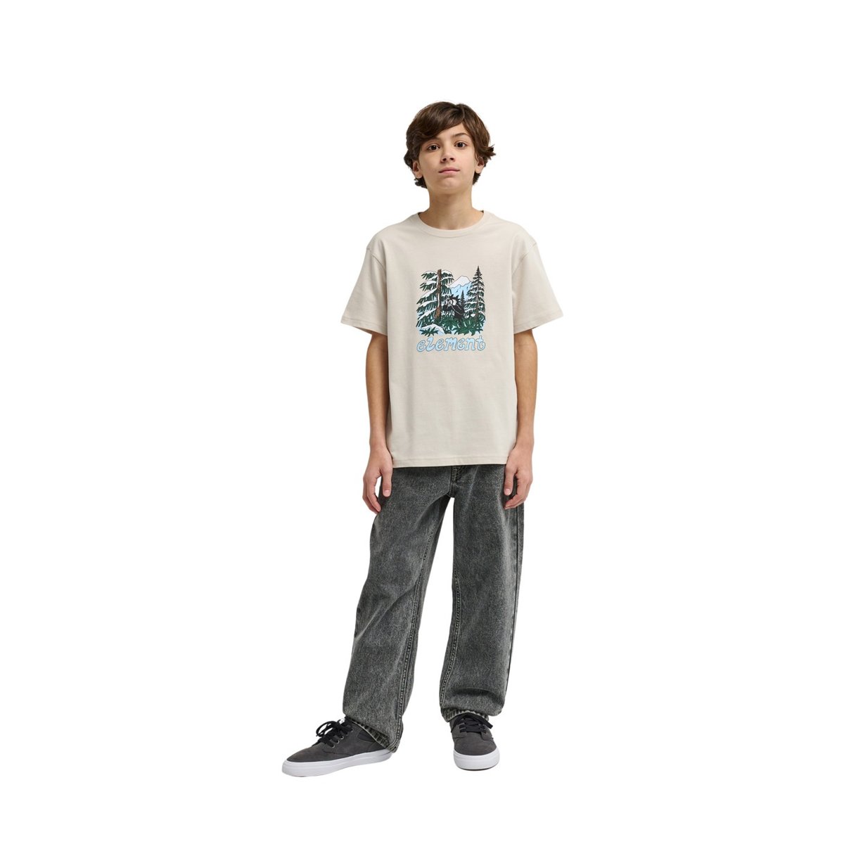 T-Shirt manches courtes WATCHING beige oat milk, ELEMENT