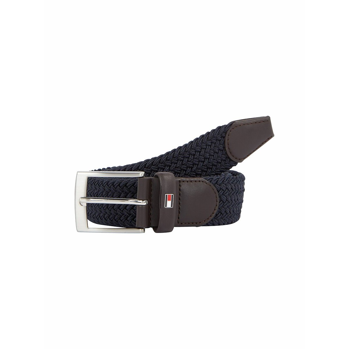 Ceinture tressée New Adan 3,5 cm bleu marine, TOMMY HILFIGER