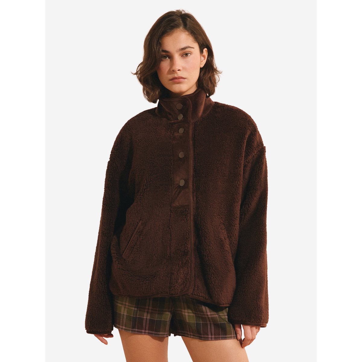 Veste avec col montant HALMIA taupe, ETAM