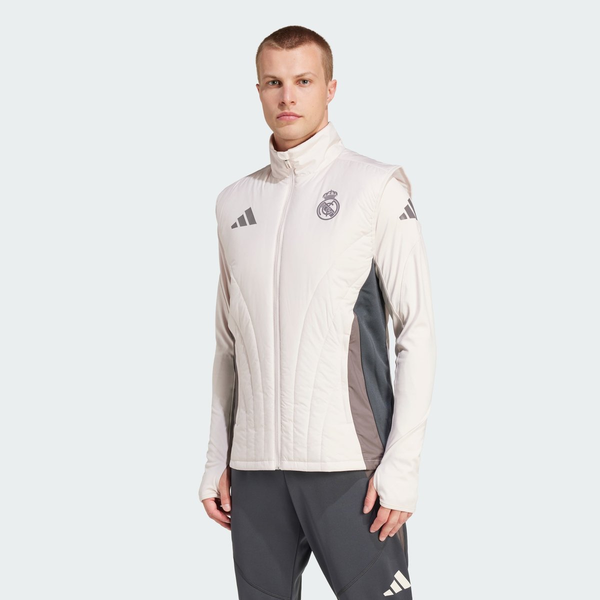 Veste sans manches Real Madrid Winterized putty mauve / grey / charcoal, adidas Performance