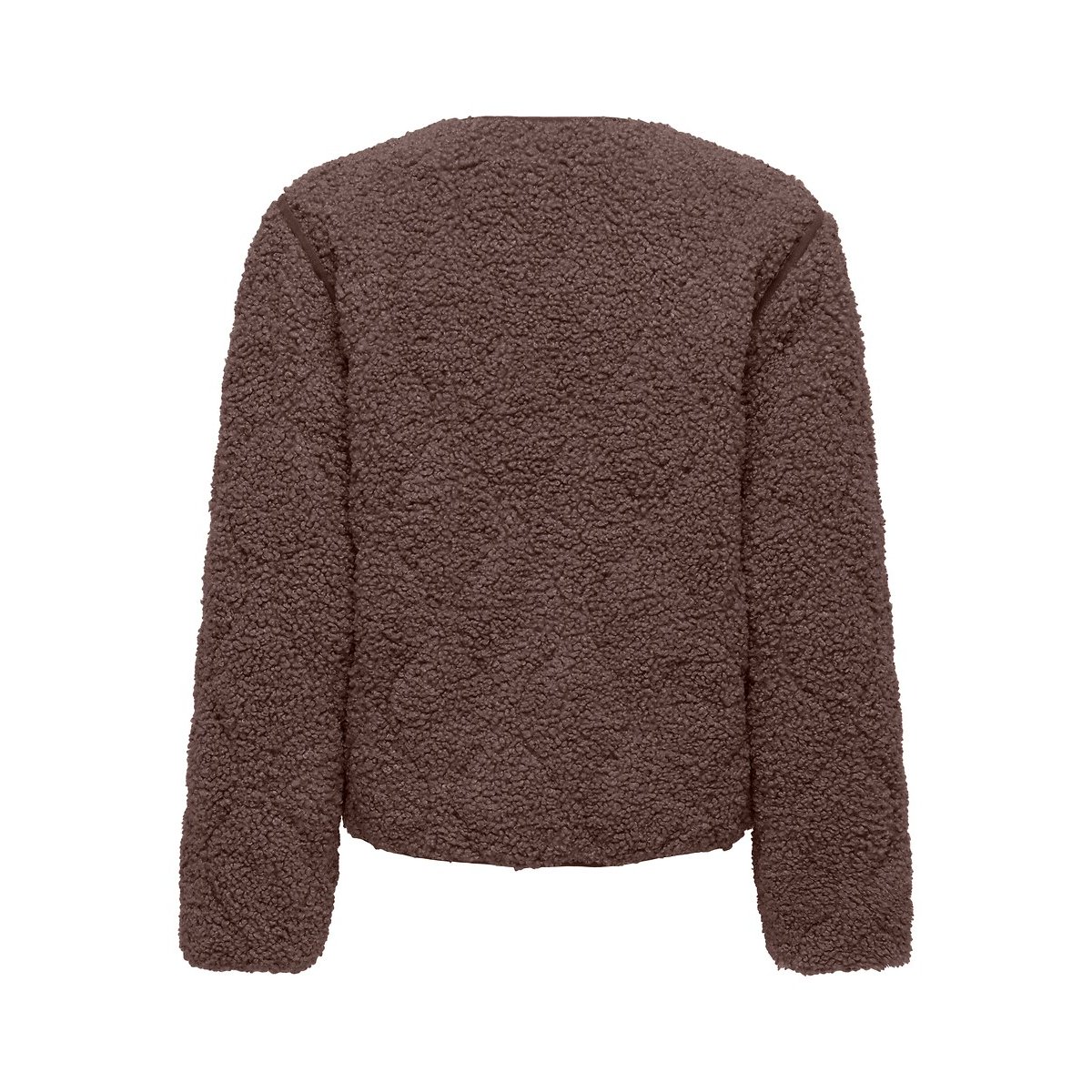 Veste en sherpa marron chocolat, ONLY
