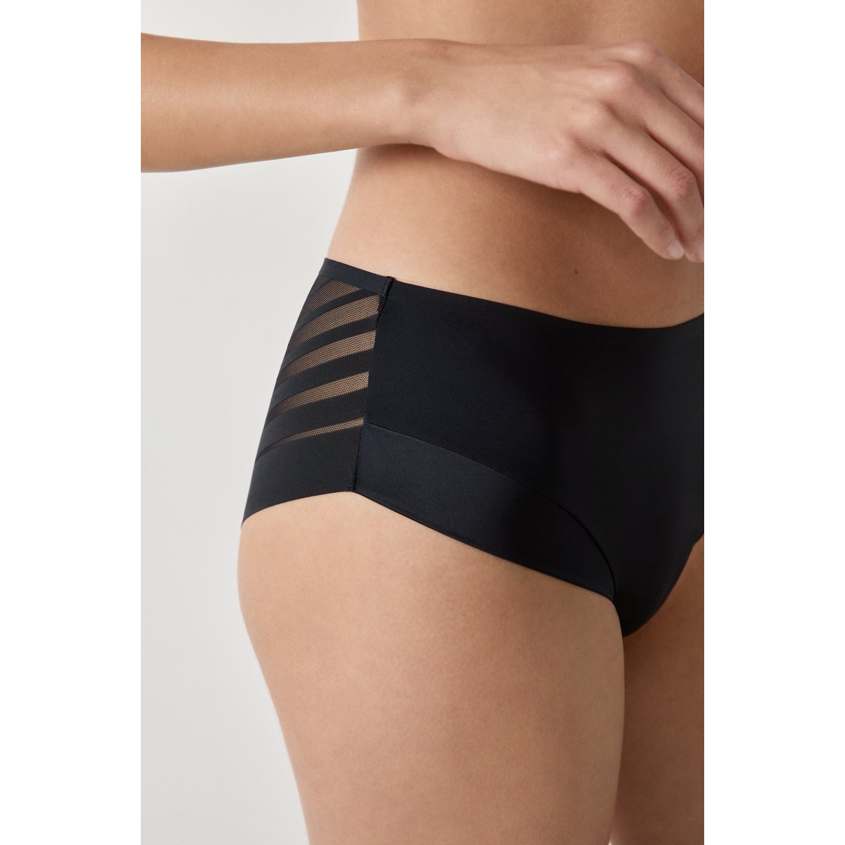 Shorty en microfibre satinée PURE ECLAT noir, ETAM