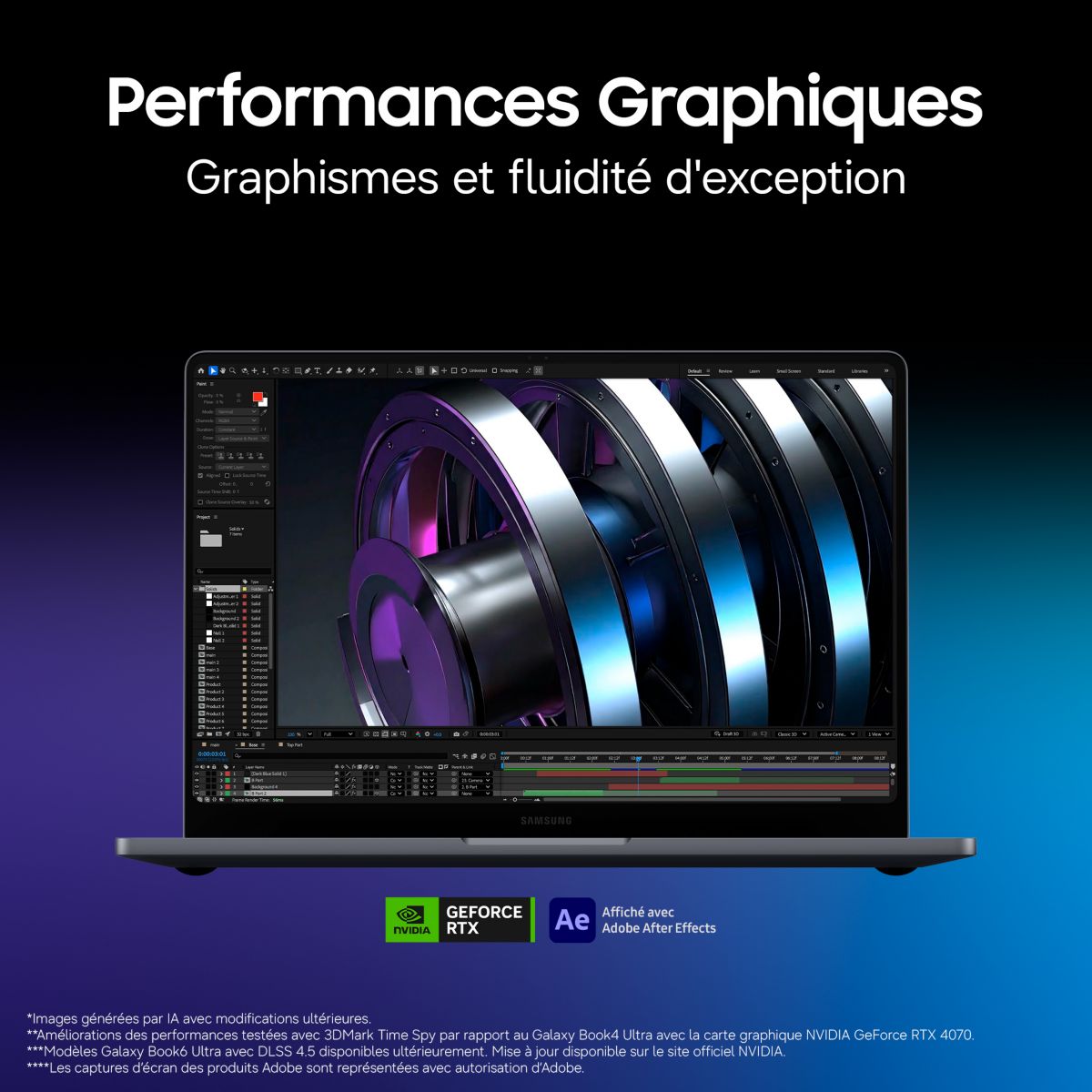 Ordinateur portable GB6 Ultra 16" Tactile AMOLED Intel Core Ultra 7 356H 32 Go RAM LPDDR5x SSD 1 To couleur unique, SAMSUNG