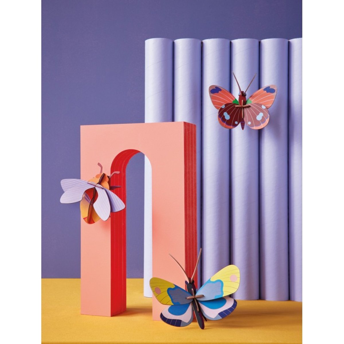 Papillon en carton Monarque multicolore, STUDIO ROOF