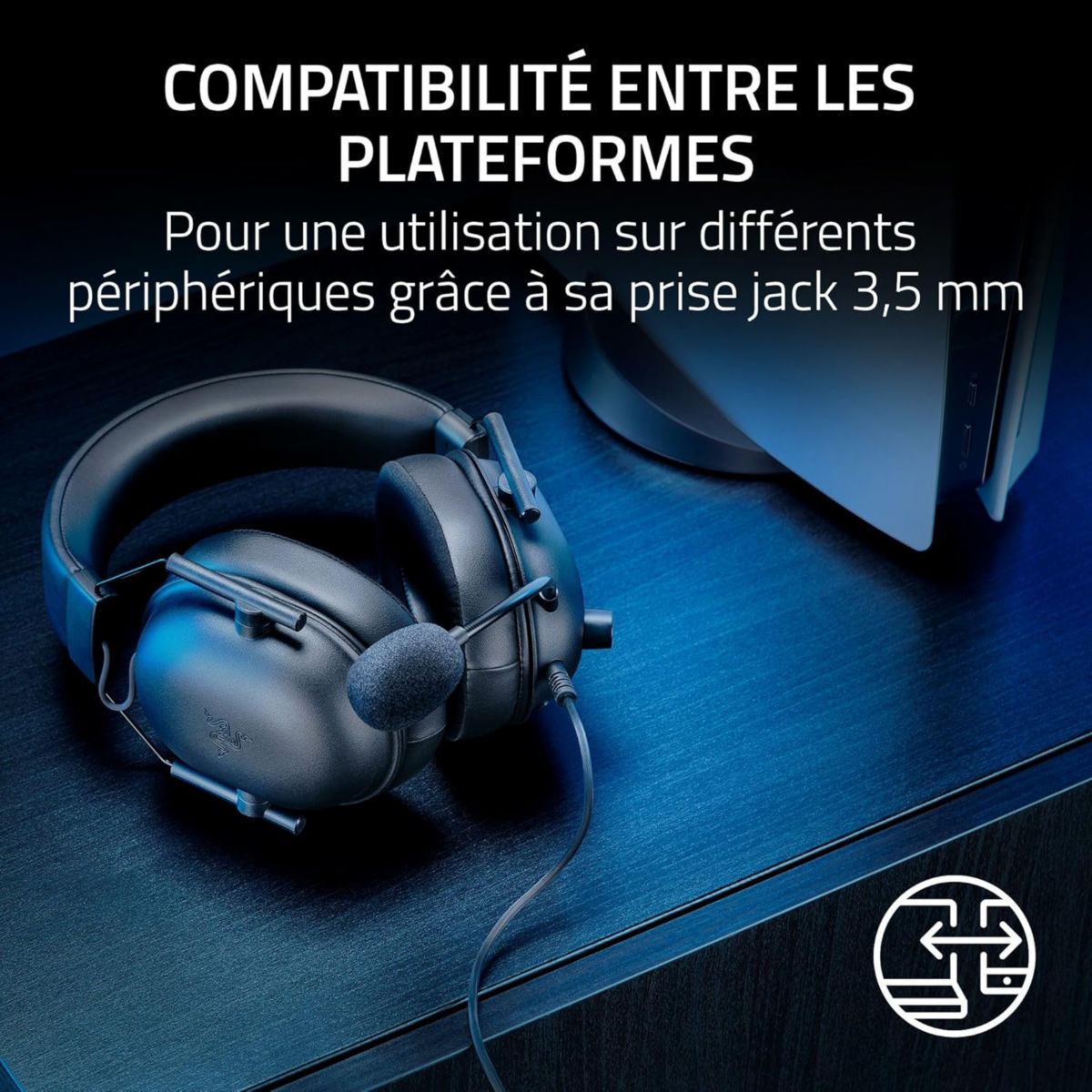 Casque gamer BlackShark V2 X Blanc PS5 couleur unique, RAZER