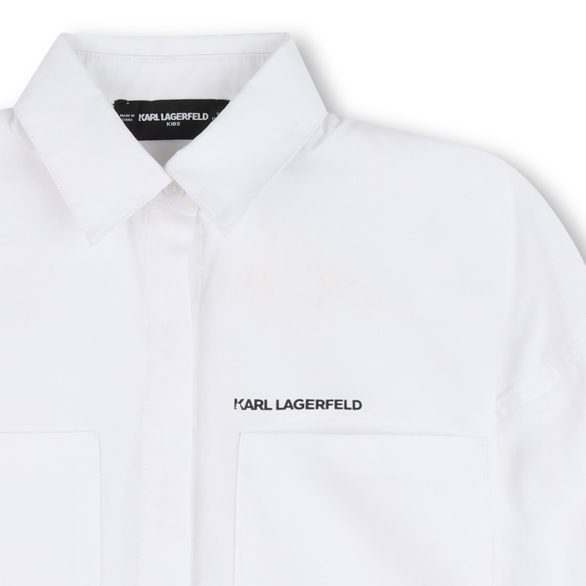 Chemise manches longues blanc, KARL LAGERFELD KIDS