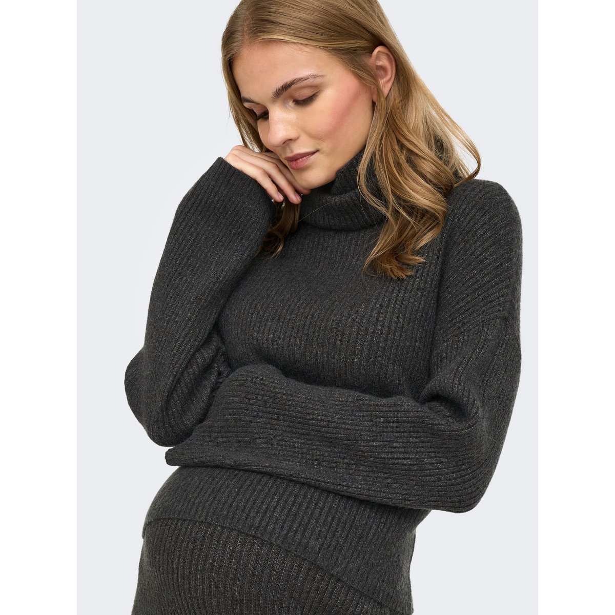 Pull En Maille dark grey melange, ONLY