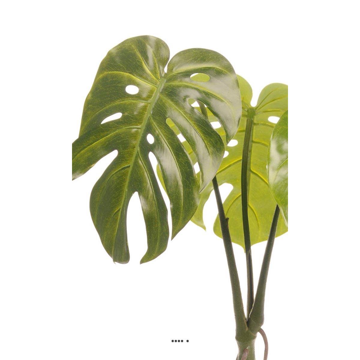 Monstera deliciosa artificielle en pot H 60 v002239, ARTIFICIELLES