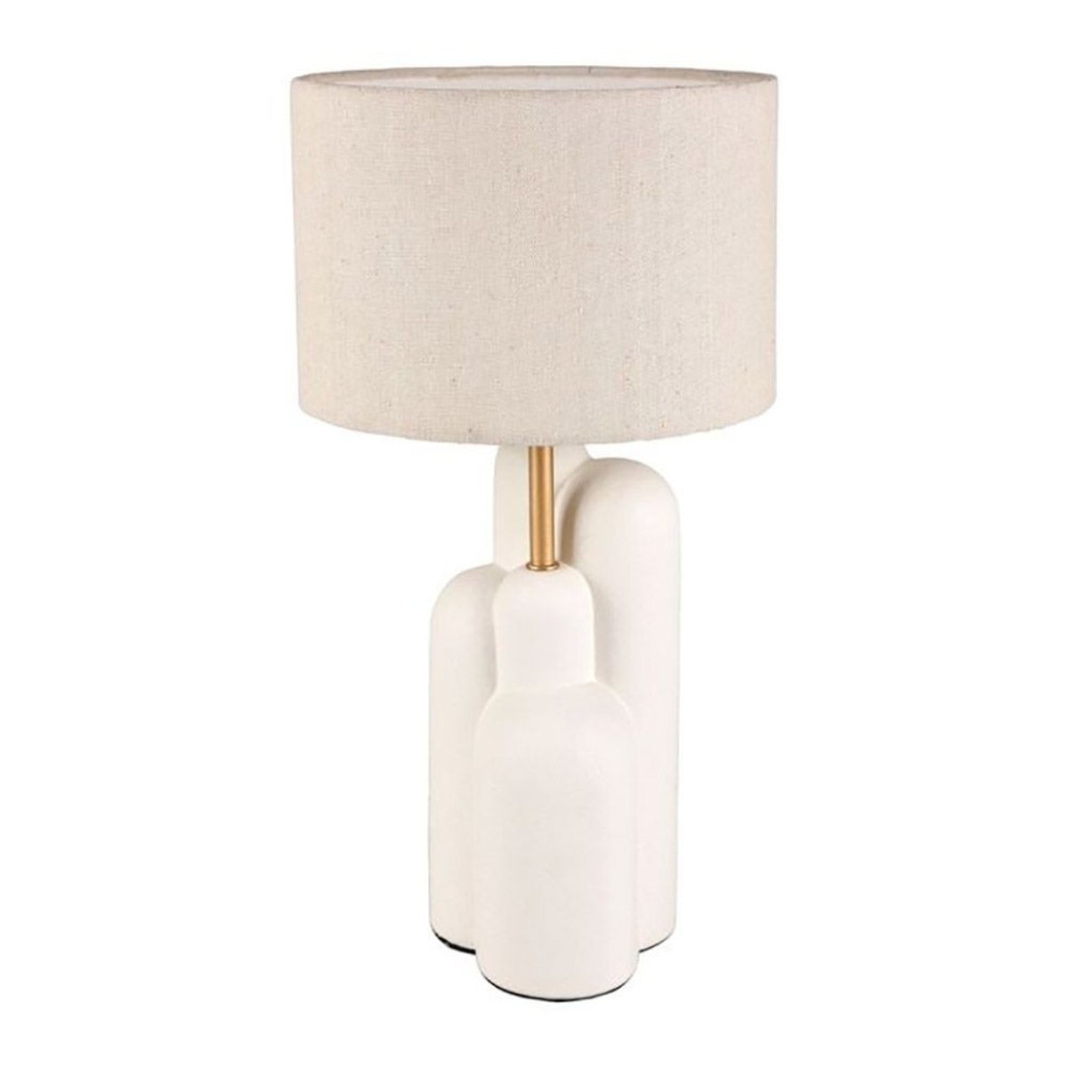 Lampe Céramique Dune Blanc Doré blanc, DECORATIE