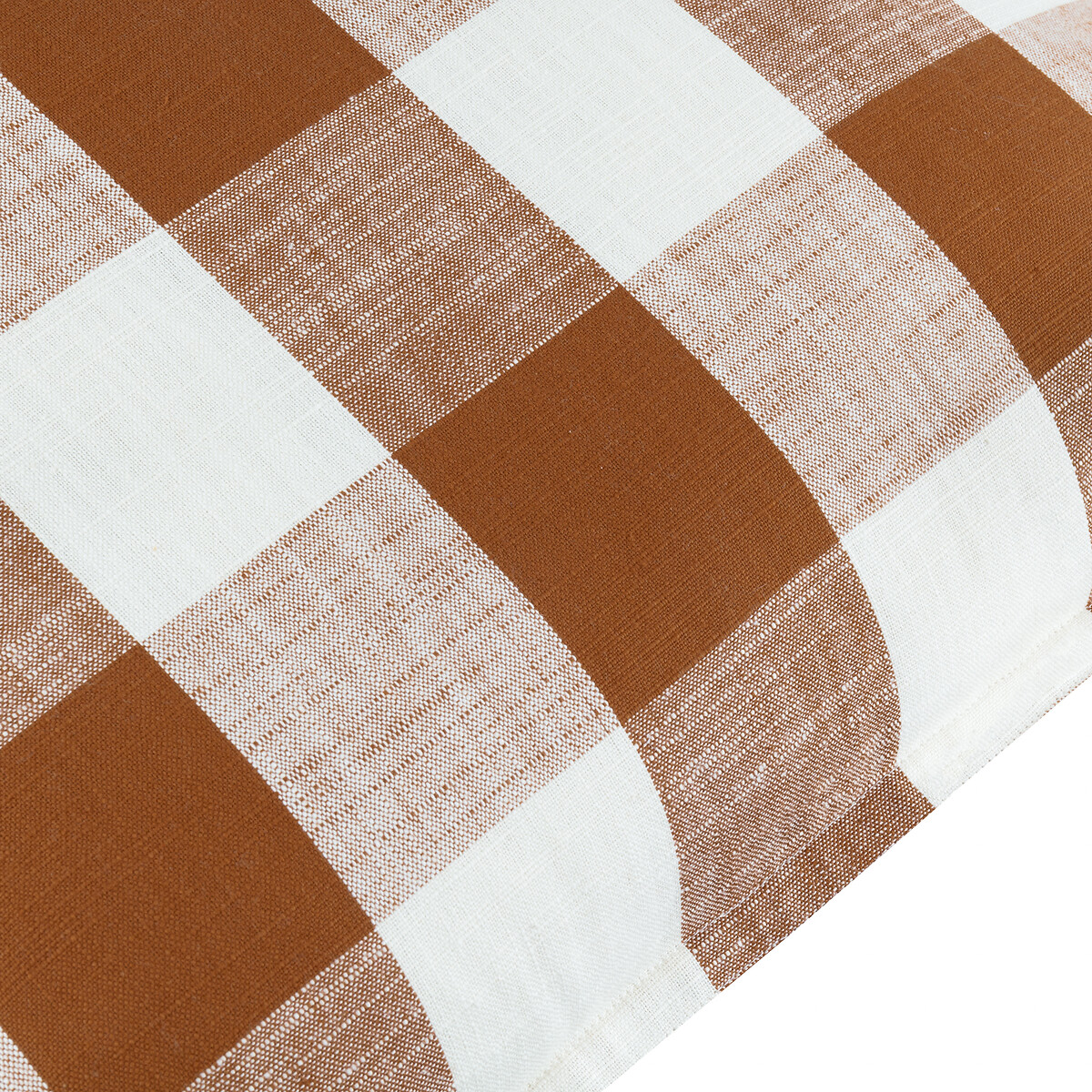 Chesil Check 100% Cotton Outdoor Cushion pecan, YARD