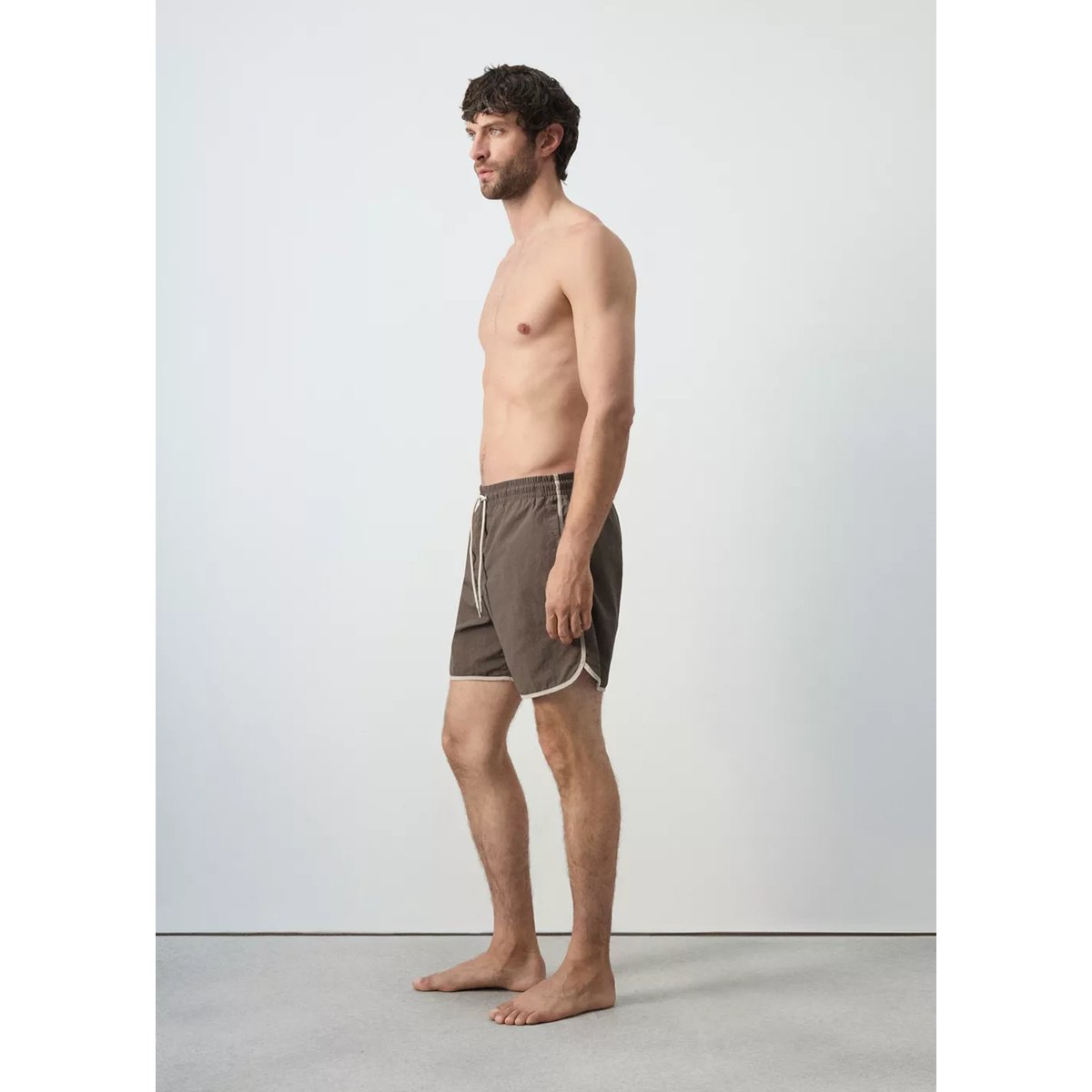 Maillot de bain essentiel cordon marron, MANGO MAN