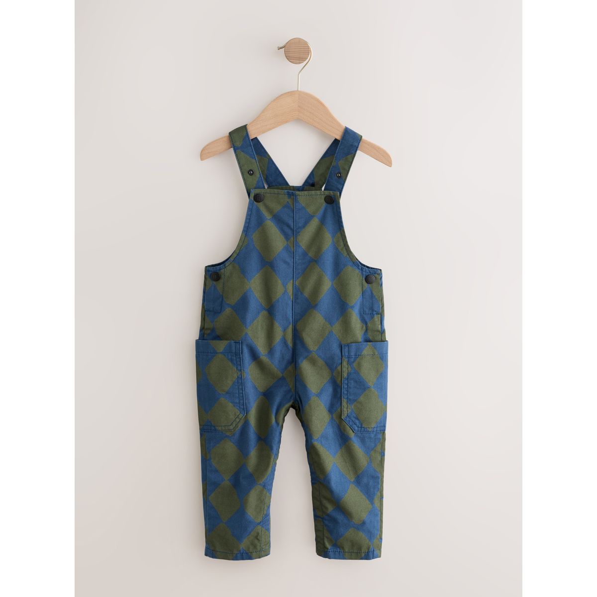 Salopette arlequin vert/bleu, NEXT