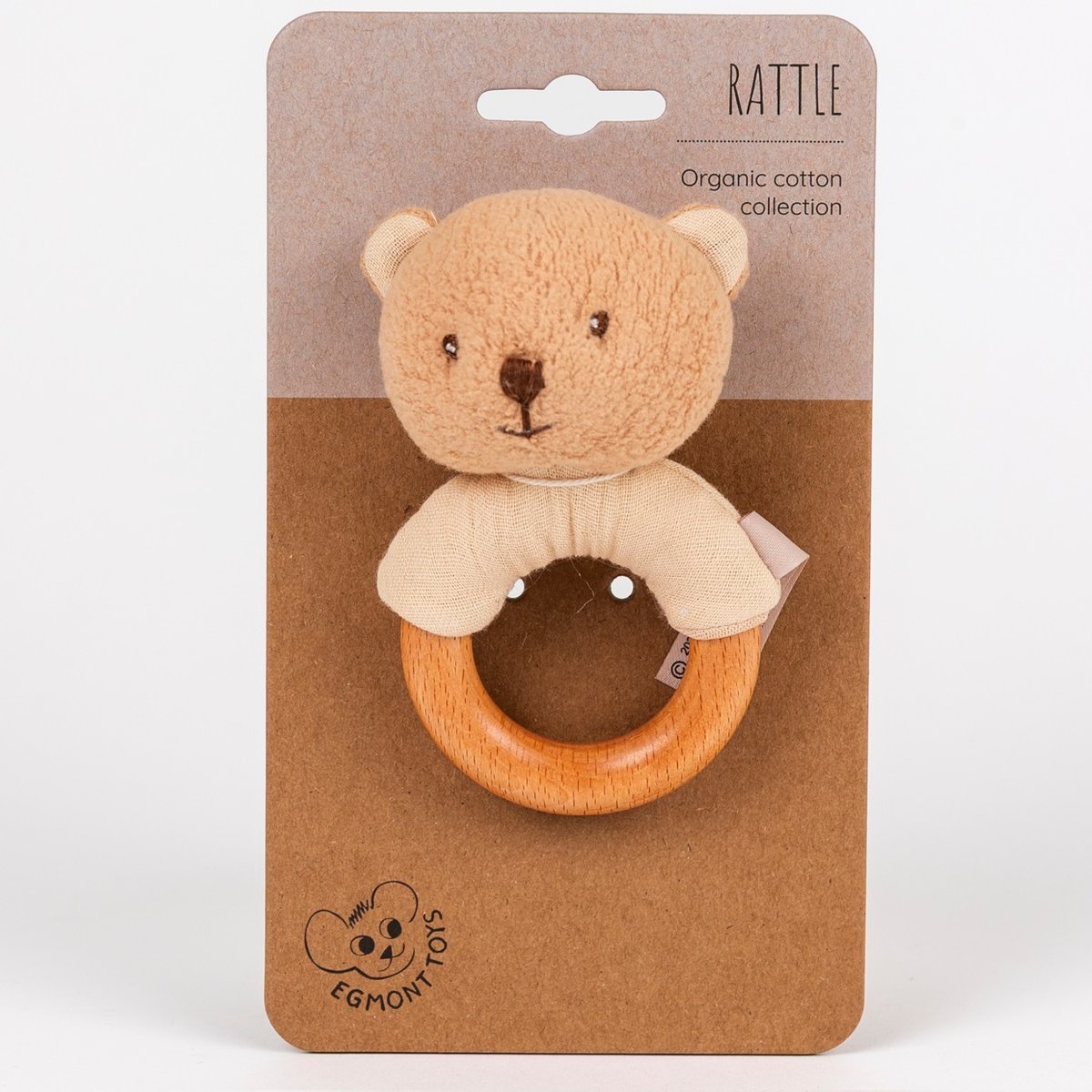 Hochet en bois Marcel l'ours beige, EGMONT TOYS