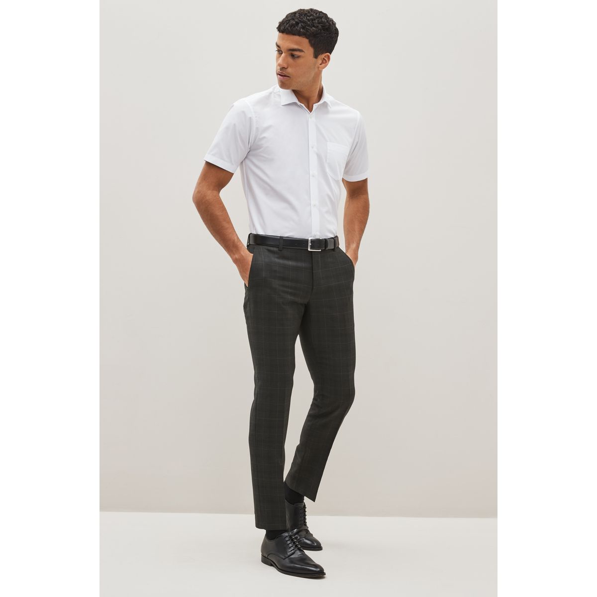 Chemise regular habillée facile d'entretien blanc, NEXT