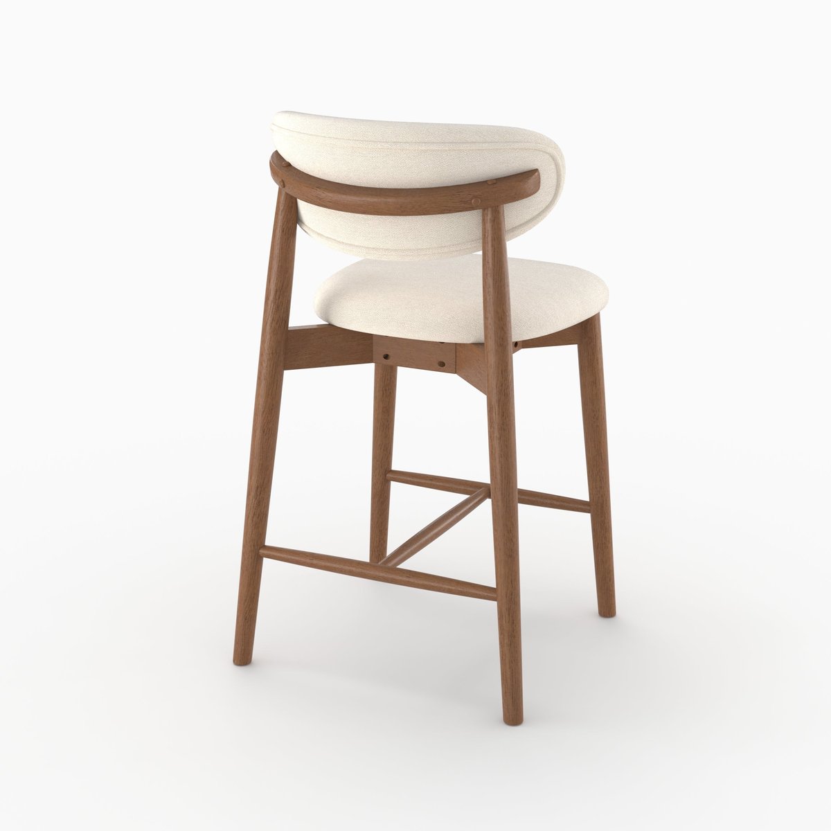 Chaise de bar Yuna tissu - YUNA beige, MAISON PAVANE