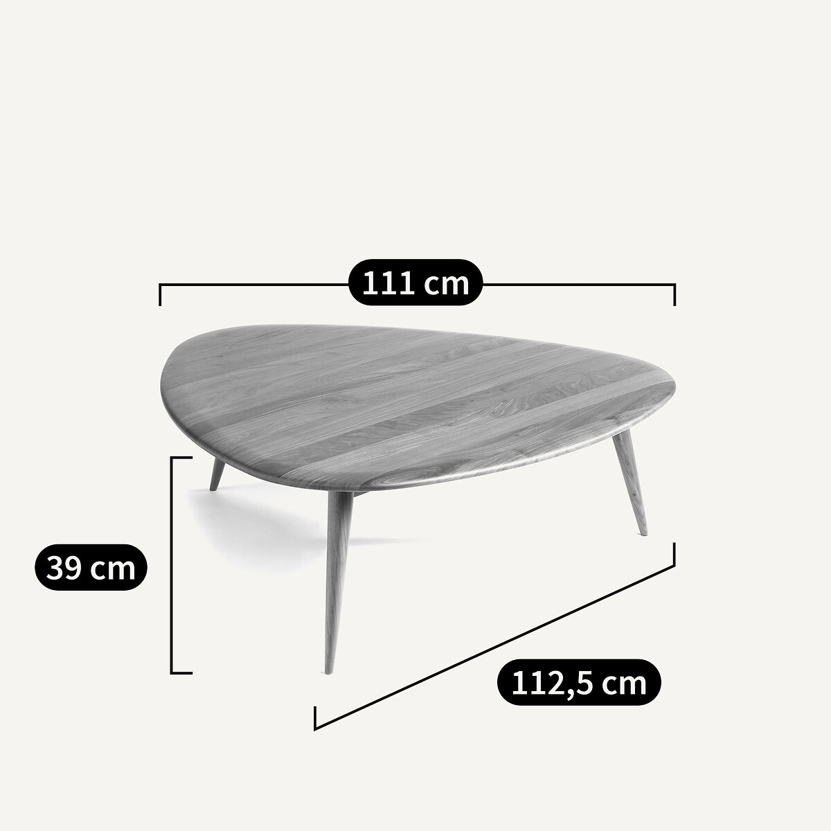 Théoleine Large Coffee Table in Solid Walnut walnut, AM.PM