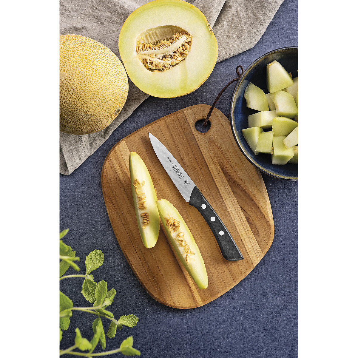 Faca para legumes e frutas Solutta 4", Tramontina preto , TRAMONTINA