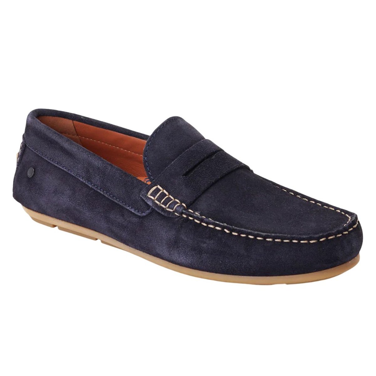 Mocassins COLLINS DRIVER bleu marine, BASE LONDON