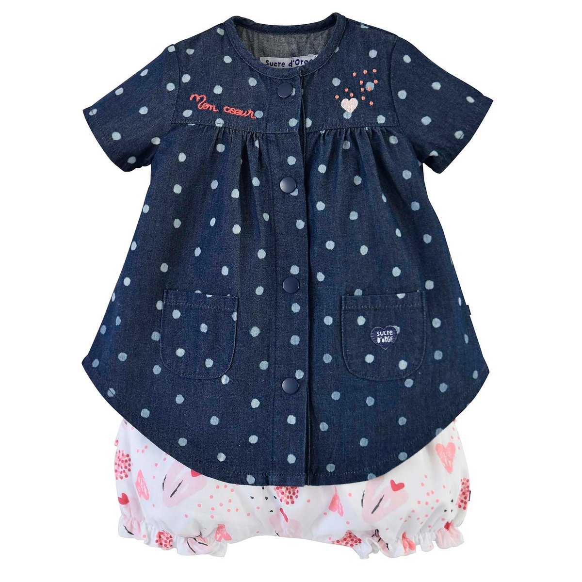 Robe + bloomer alienor bleu, SUCRE D'ORGE