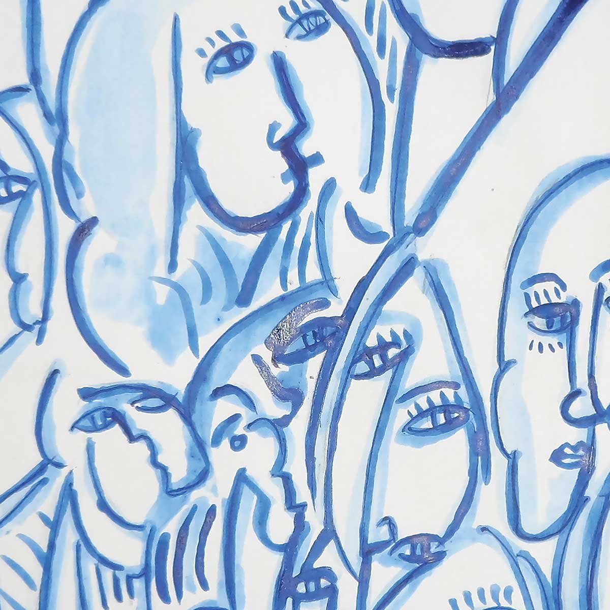 Tableau reproduction abstraite "" par là "" tableau alu dibond, HEXOA